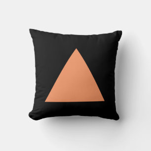 Triangle Colours - Peach and Black Cushion