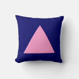 Triangle Colours - Pink and Deep Navy Cushion