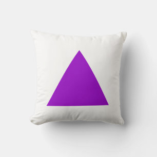 Triangle Colours - Purple and White Cushion