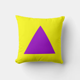 Triangle Colours - Purple and Yellow Cushion