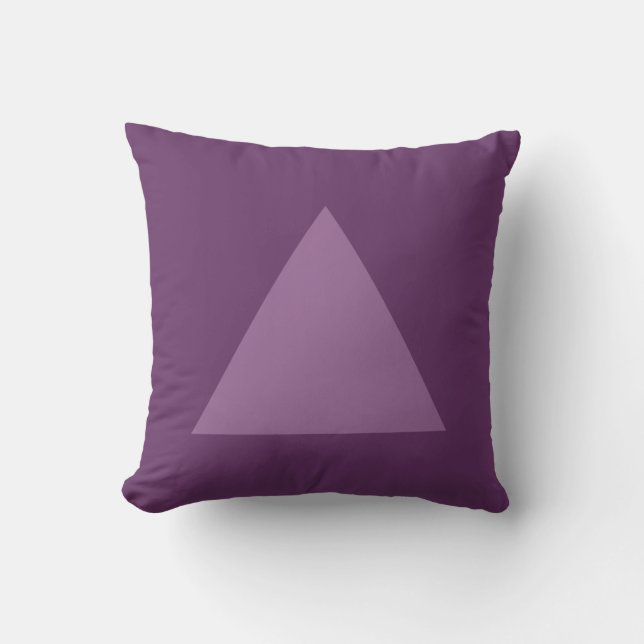 Triangle Colours - Shades of Plum Cushion (Front)