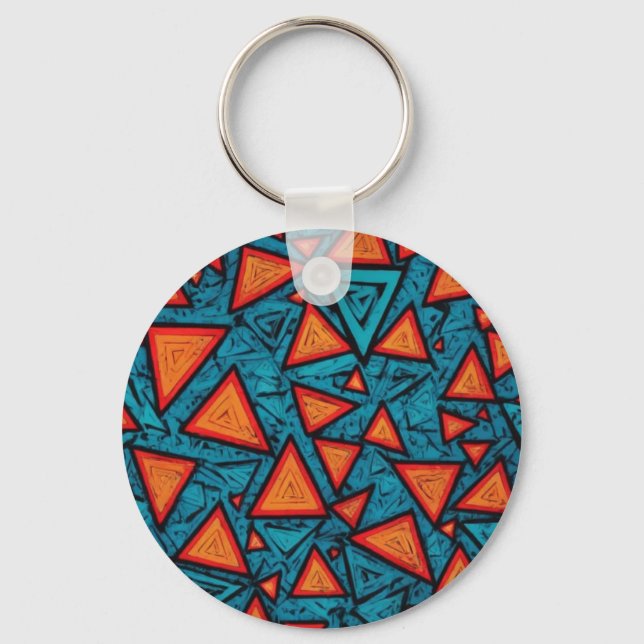 Triangle design key key ring (Front)