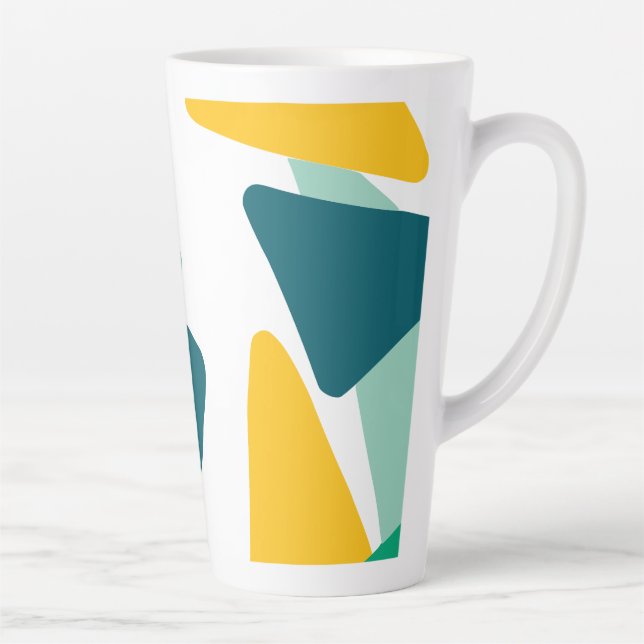 Triangle doodle 45 latte mug (Right)