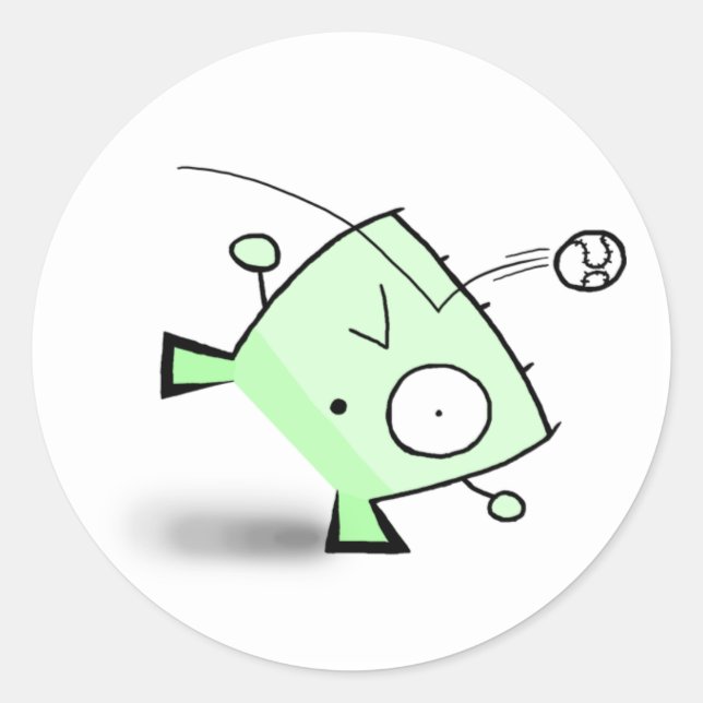 Triangle Dude Young Hit in the Head Classic Round Sticker (Front)