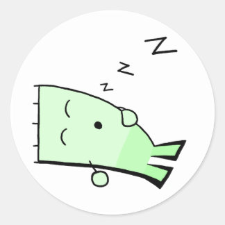Triangle Dude Young Sleeping Classic Round Sticker