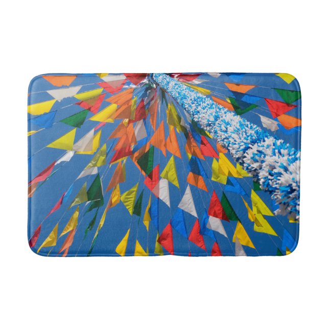 Triangle Flag Decoration Bath Mat (Front)