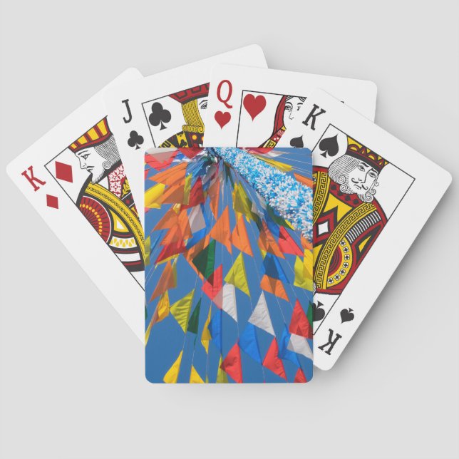 Triangle Flag Decoration Playing Cards (Back)