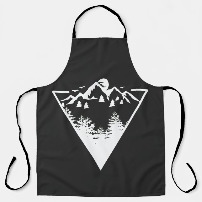Triangle frame artwork with wilderness landscape apron (Front)