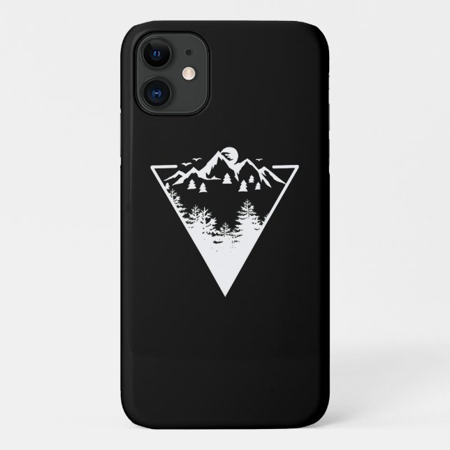 Triangle frame artwork with wilderness landscape Case-Mate iPhone case (Back)