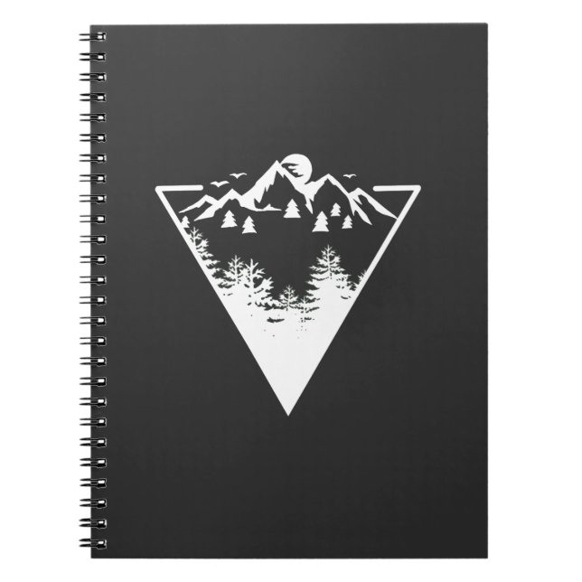 Triangle frame artwork with wilderness landscape notebook (Front)