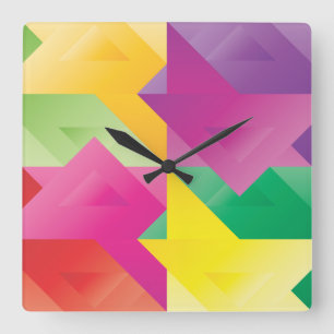 TRIANGLE GAMES SQUARE WALL CLOCK