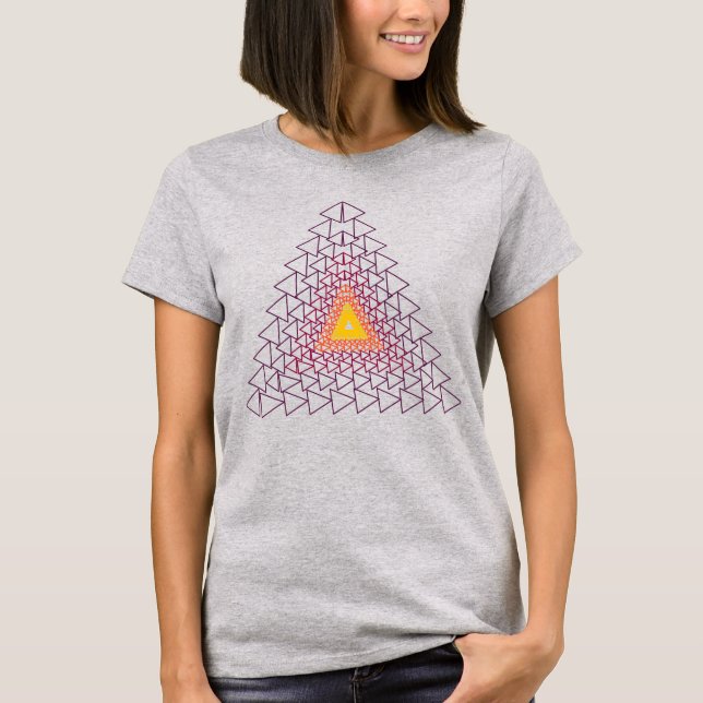 TRIANGLE GEOMETRIC ART TSHIRT. T-Shirt (Front)