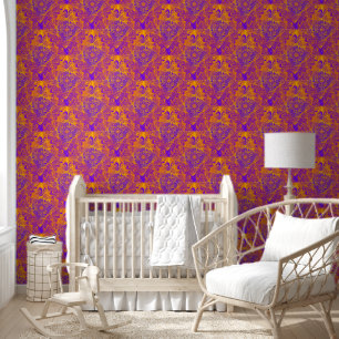 Triangle Labyrinth Mandala Seamless Pattern 2 Wallpaper