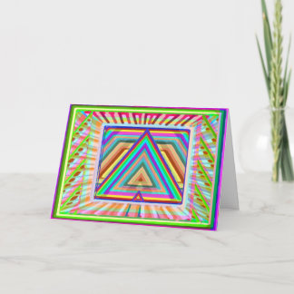 Triangle Mandala Art - HappyBirthday HappyHoliday Holiday Card
