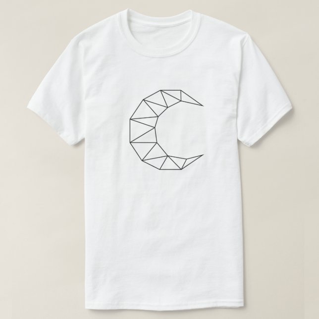 Triangle Moon art T-Shirt (Design Front)