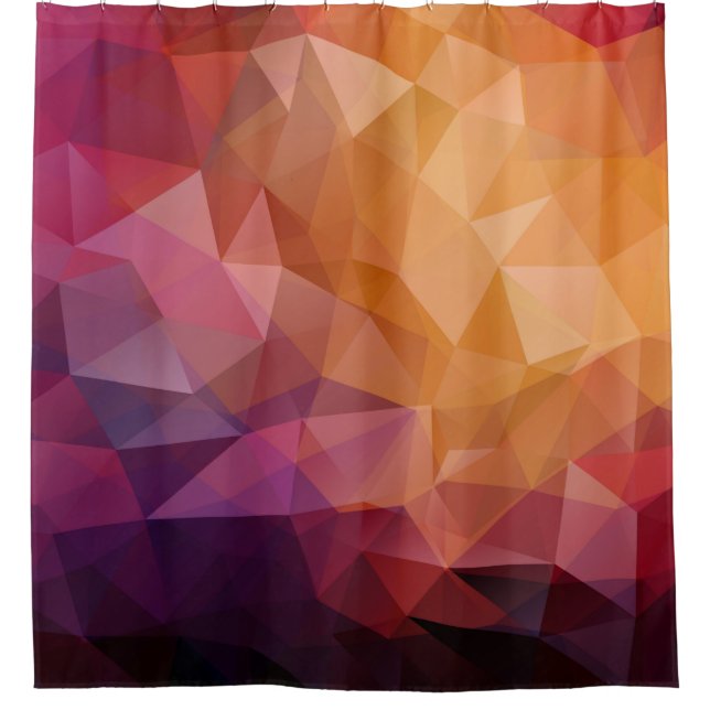 triangle mosaic background with transparencies in  shower curtain (Front)