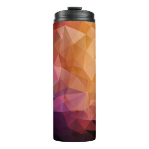 triangle mosaic background with transparencies in  thermal tumbler