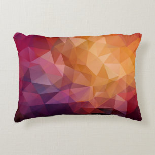 Triangle Mosaic: Dark Vintage Decorative Cushion
