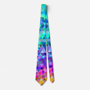 Triangle mosaic rainbow tie