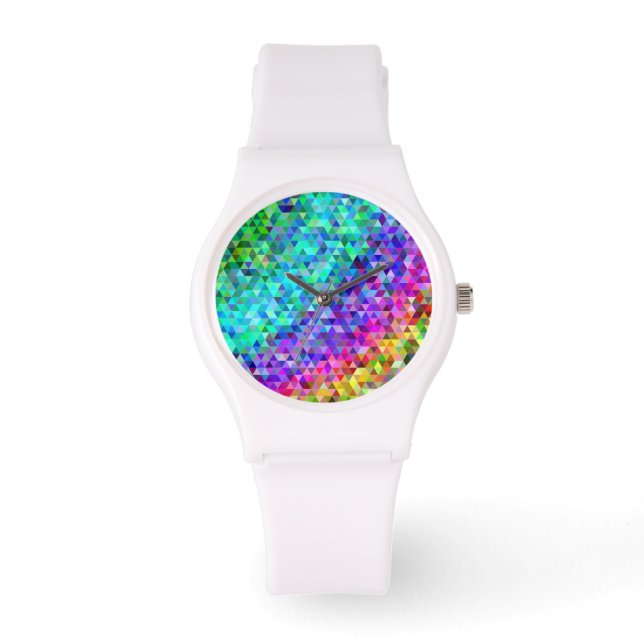 Triangle mosaic rainbow watch (Front)