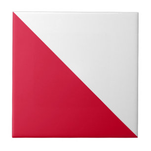 triangle pattern red white tile