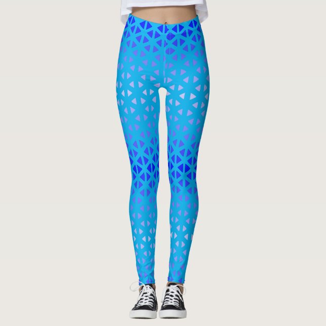 Triangle.Pattern.shade.blue.01 Lblue  BG Leggings (Front)