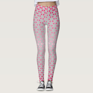 Triangle.Pattern.shade.pink.02 Lgrey BG Leggings