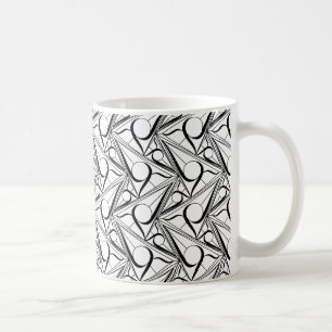 Triangle pattern with circle coffee mug
