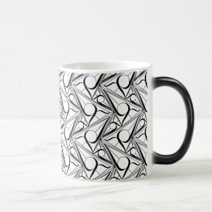 Triangle pattern with circle magic mug
