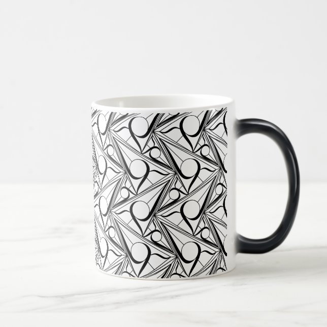 Triangle pattern with circle magic mug (Right)