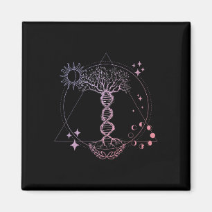 Triangle Phases Moon And Tree Life Dna - Esoteric Magnet