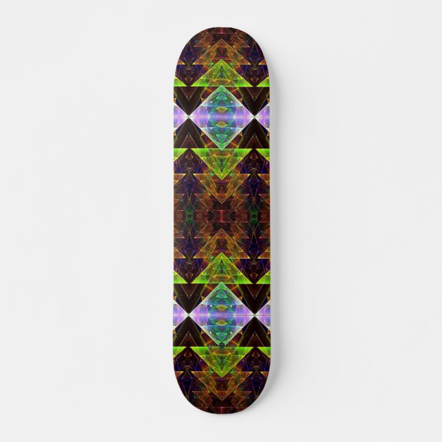 Triangle Prism Quilt Skateboard (Front)