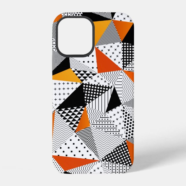 Triangle seamless pattern. Contrasting fashionable iPhone Case (Back)