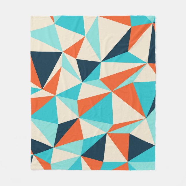Triangle seamless pattern fleece blanket (Front)