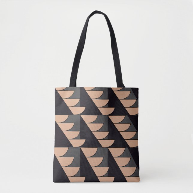 Triangle Semi Circle Geometric  Tote Bag (Front)