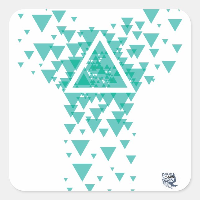 Triangle Square Sticker (Front)