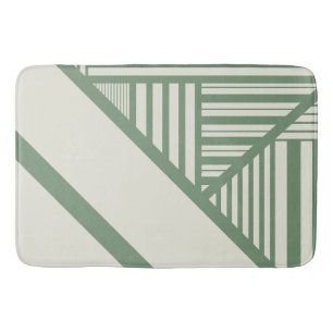 Triangle stripes in Green Bath Mat