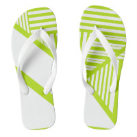 Triangle Stripes in Lime Green and White