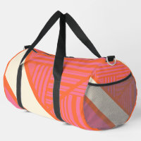 Triangle Stripes in Pink, Orange and Cream
