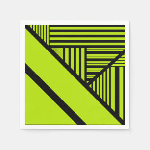 Triangle Stripes - Lime Green Napkin