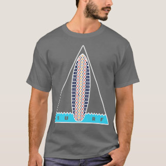 Triangle Surf White outline TShirt