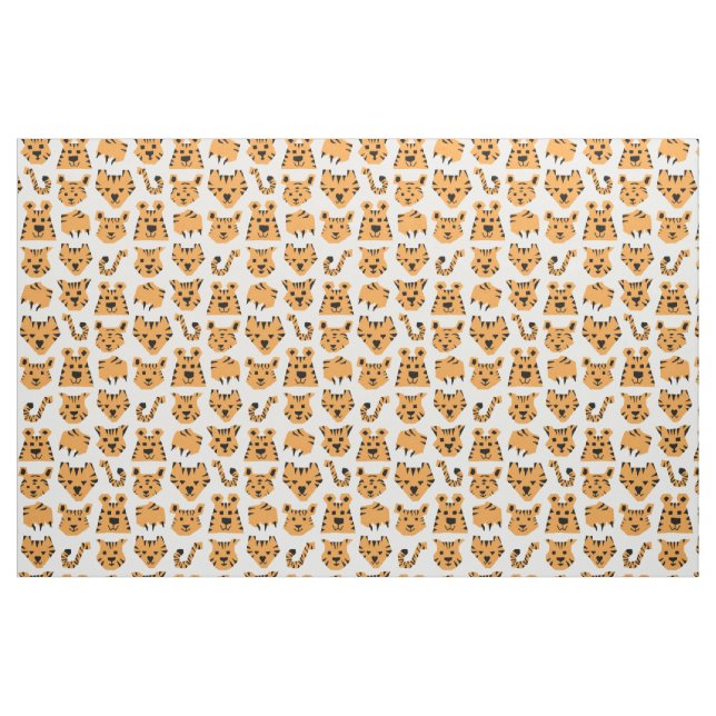 Triangle Tangerine Tiger  Fabric (Fat Quarter)