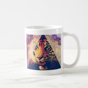 Triangle Tiger Grunge Coffee Mug