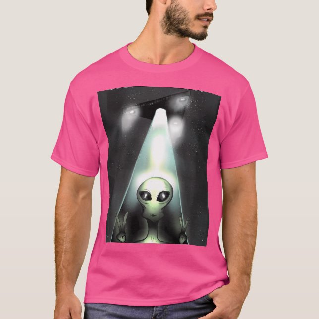 Triangle Ufo  Alien Abduction T-Shirt (Front)