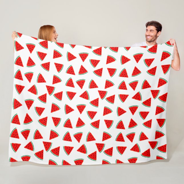 Triangle Watermelons Fleece Blanket (In Situ)