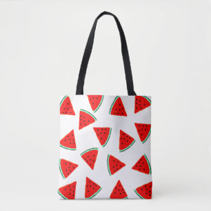 triangle watermelons tote bag