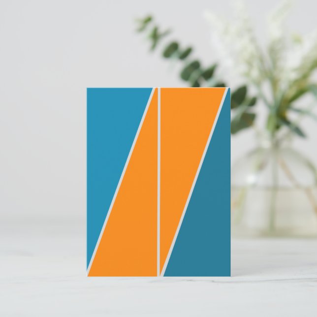 Triangles Abstract Geometric Design Postcard (Standing Front)