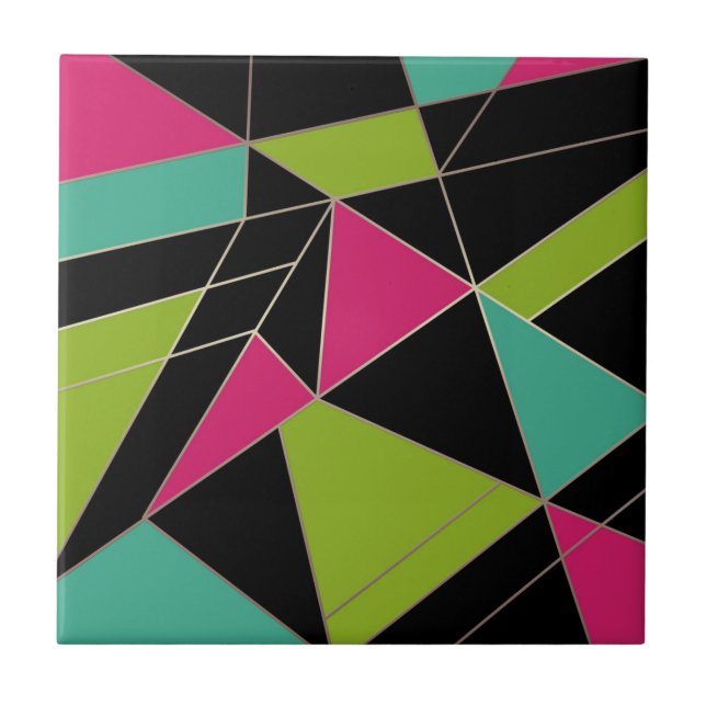 Triangles abstract print geometrical geometry mode tile (Front)