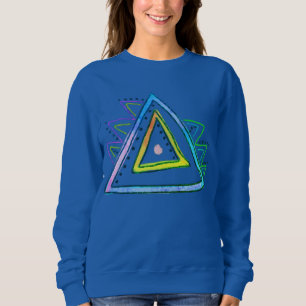 Triangles Abstract Wearable Art Sweatshirt
