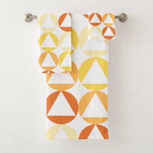 Triangles and circles in vintage style Towel